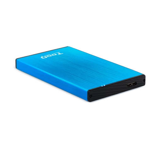 tooq caja externa tooq tqe 2527bl 2,5" 9,5 mm sata usb 3.0/3.1 gen1 azul