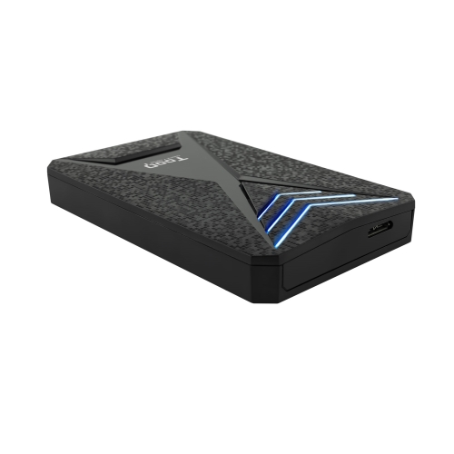 tooq caja externa gaming para discos duros 2.5” sata usb 3.0/3.1 gen 1 leds azules