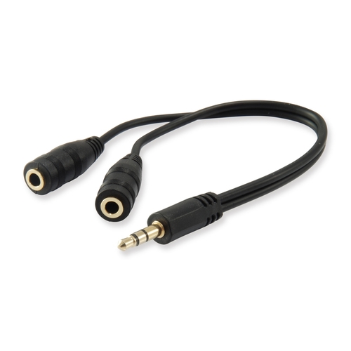 equip cable audio mini jack 3,5mm macho a 2 jack 3,5mm hembra