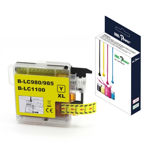 ink power cartucho comp. brother lc980xl/lc1100xl/lc985xl amarillo 18 ml