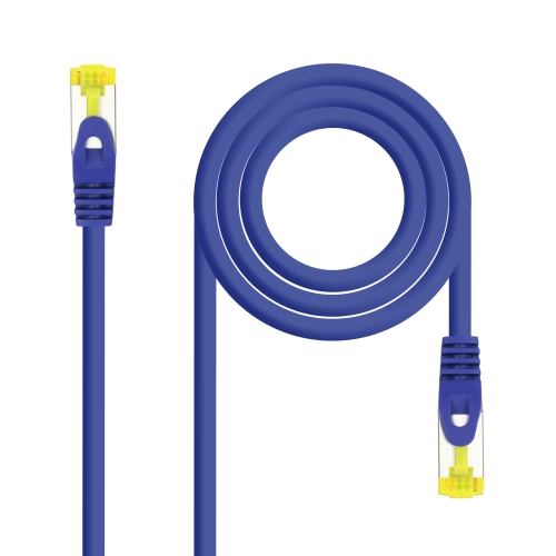 nanocable cable de red latiguillo rj45 lszh cat.6a sftp awg26 azul 0.5m