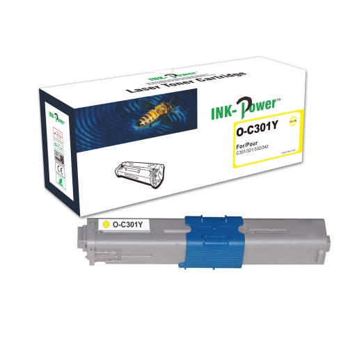 ink power toner comp. oki c301dn/c321dn/mc342dn amarillo 44973533