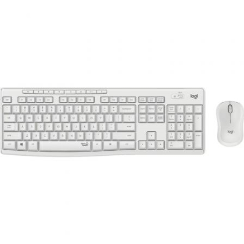 logitech combo teclado y ratón inalámcrico silent touch mk295 blanco