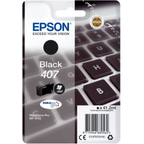 epson cartucho 407 negro 2600pag wf4745