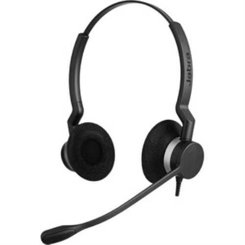 jabra biz 2300 duo qd wired stereo headset over the head supra aural quick disconnect