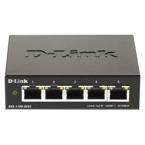 d link switch dgs 1100 05v2 5 puertos/ rj 45 10/100/1000