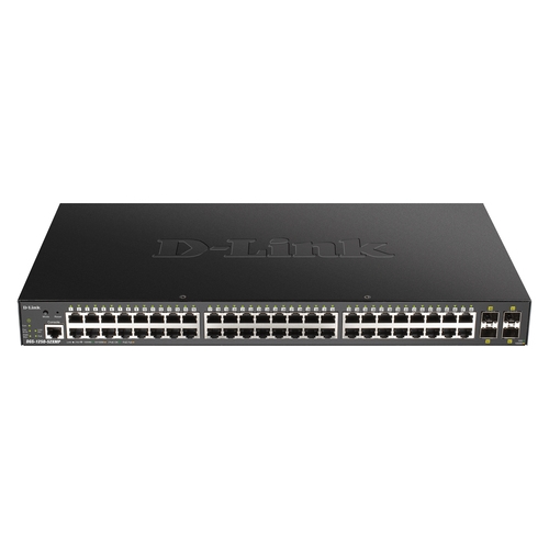 d link switch smart dgs 1250 52xmp 48 puertos/ rj 45 10/100/1000 poe 4 puertos 10g sfp+ semigestionable