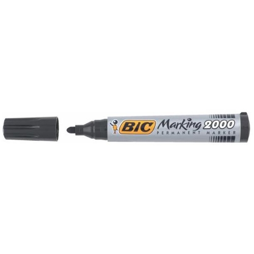 bic marcador permanente marking 2000 punta redonda negro caja 12u 