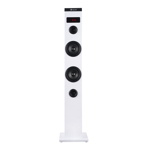 ngs torre de sonido sky charm white 50w bluetooth usb/radio fm/aux blanca
