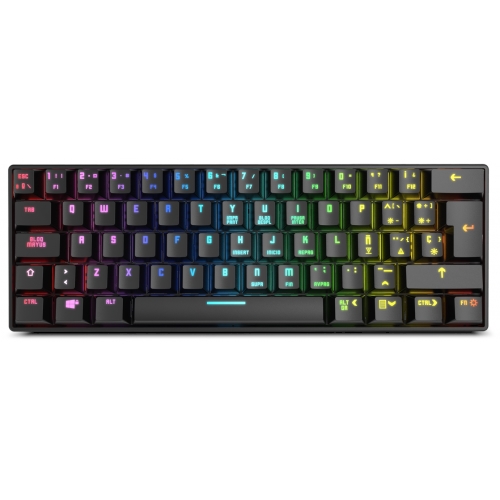 krom teclado gaming mini kluster rgb usb + bluetooth