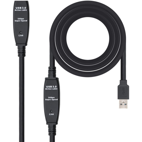 nanocable cable usb 3.0 prolongador con amplificador tipo a/m a/h 15m
