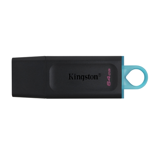 kingston exodia memoria usb 64gb usb 3.2 gen 1 con tapa enganche para llavero color negro