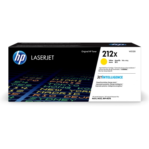 hp toner 212x amarillo w2122x laserjet enterprise m554, m555, m578