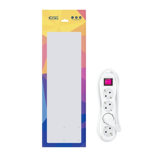 nanocable regleta 4 tomas interruptor 1.4 m blanca