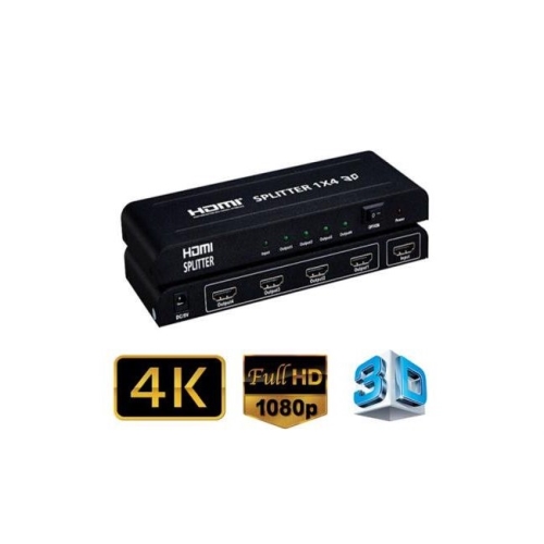 multiplicador 4 salidas hdmi 4k full hd 3d 15 metros 5v