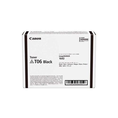 toner canon t06: ir 1643i 1643if 1643ip black i sensys x 1643p 15.000p.