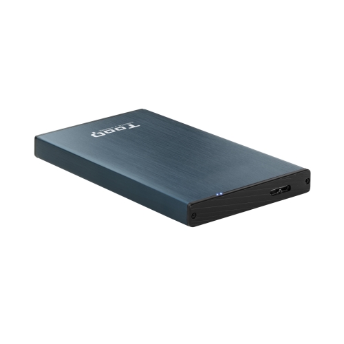 tooq caja externa para discos de 2.5" para hdd/ssd azul