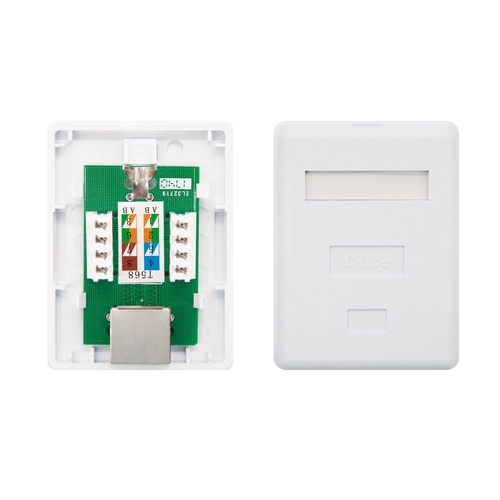 nanocable roseta de superficie rj45 cat.5e ftp 1 toma, blanco