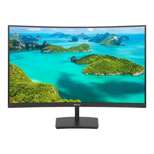 philips monitor led 271e1sca/00 27" curvo 1920 x 1080 fhd 16:9 4 ms hdmi, vga altavoces negro