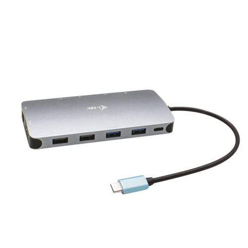 i tec metal usb c nano docking station 1 x usb c 1 x usb c (solo carga) 100w 2 x dp 1 x hdmi 2 x usb 3.1 2 x usb 2.0 rj45 gigabit audio