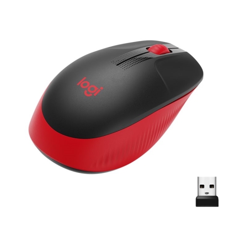 logitech ratón óptico m190 inalámbrico rojo