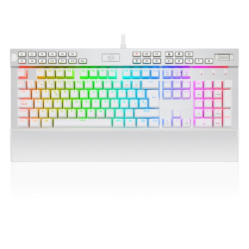 redragon yama teclado mecánico gaming rgb español blanco