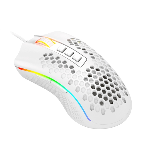 redragon storm ratón gaming rgb blanco
