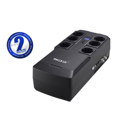 s.a.i. phasak kryptos 800va / 480w usb + rj + usb charger interactivo