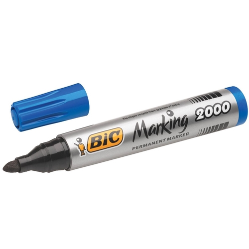 bic marcador permanente marking 2000 punta redonda azul caja 12u 