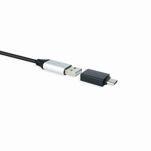 adaptador usb c a usb 3.1, usb c/m usb a/h, aluminio, negro