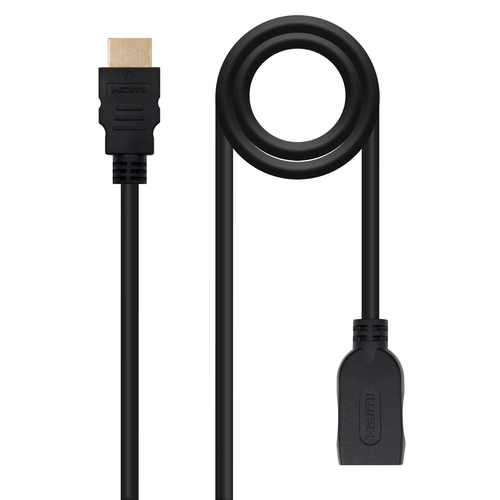 nanocable cable hdmi 2.0 prolongador a/m a/h negro 1.0 m