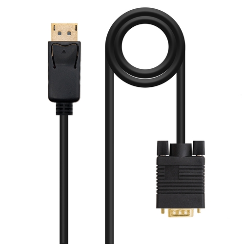 nanocable cable conversor dp a vga dp/m vga/m negro 1.0 m