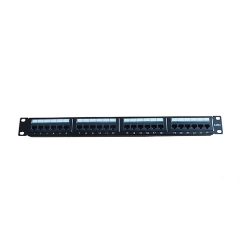 phasak panel de parcheo utp 19" cat. 6a dual 24 puertos 1u negro