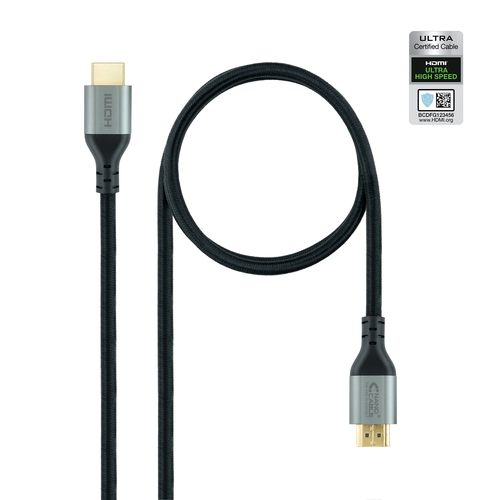 nanocable cable hdmi 2.1 certificado ultra hs m m negro 3 m