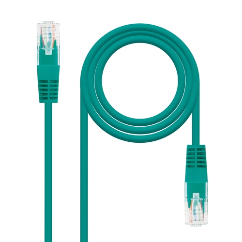 nanocable cable red latiguillo cat.6 utp awg24 verde 25 cm