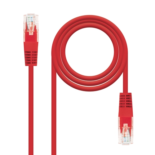 nanocable cable red latiguillo cat.6 utp awg24 rojo 25 cm