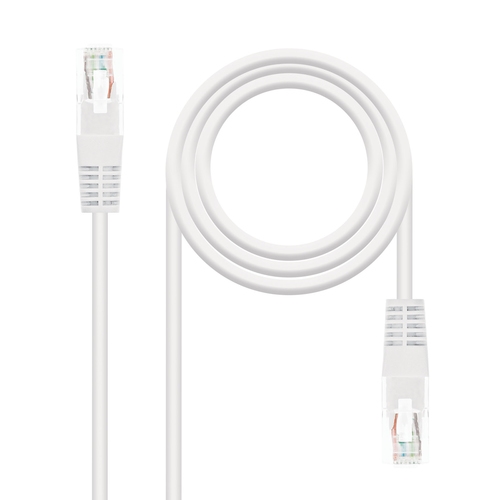 nanocable cable red latiguillo cat.6 utp awg24 blanco 25 cm