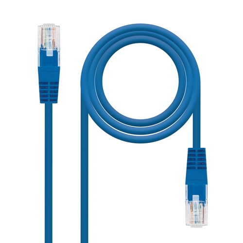 nanocable cable red latiguillo cat.6 utp awg24 azul 30 cm