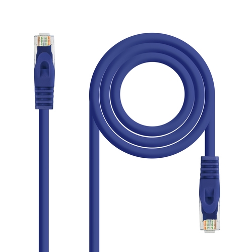 nanocable cable red latiguillo lszh cat.6a utp awg24 azul 25 cm