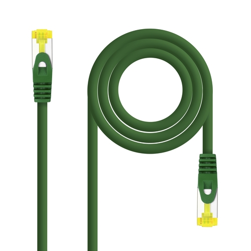 nanocable cable red latiguillo lszh cat.6a sftp awg26 verde 25cm