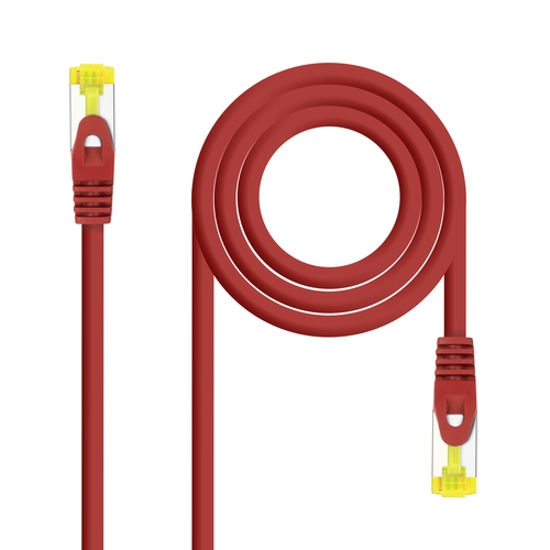nanocable cable red latiguillo lszh cat.6a sftp awg26 rojo 25 cm