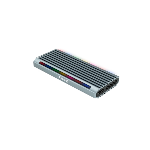 tooq caja externa m.2 ngff/nvme usb3.1 gen2 usb a rgb