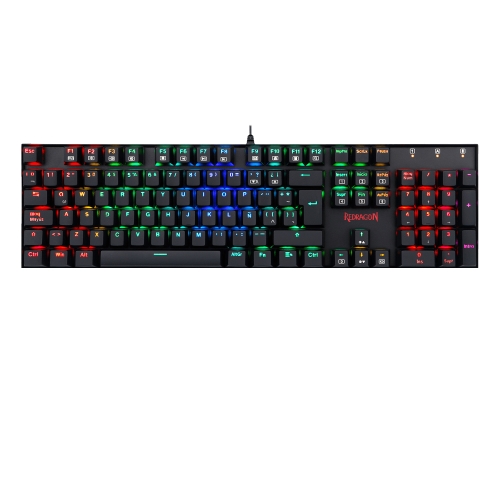 redragon mitra teclado mecánico gaming switch rojo rgb español españa negro