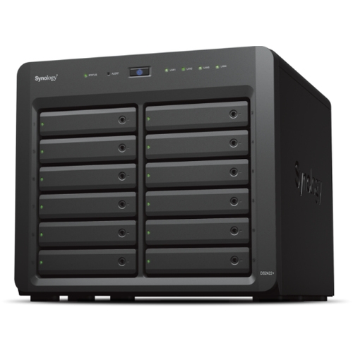 synology disksation ds2422+ 12 bahías amd ryzen v1500b quad core 4gb ram ddr4 sada raid 0, 1, 5, 6, 10 4 x rj 45 gigabit ethernet