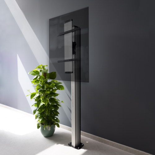 tooq the tower soporte de suelo de aluminio con anclaje fijo para pantallas 37" 70"