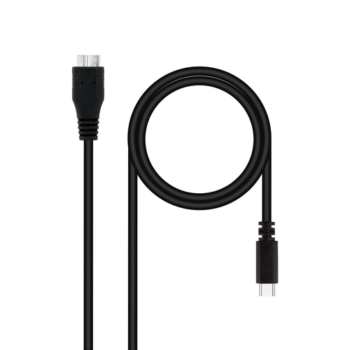 cable usb 3.0, usb c/m micro b/m, negro, 1.0 m