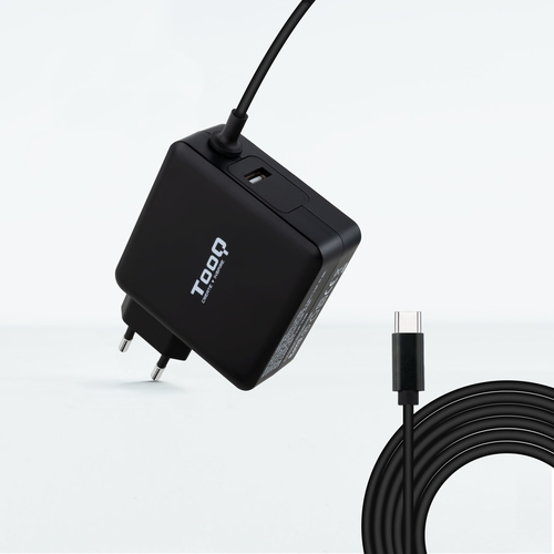 cargador portÁtil usb c pd3.0 65w, negro
