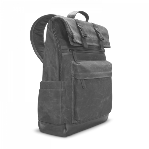 v7 mochila élite cbxt16 canvas para potátil de hasta 15.6" diseño rolltop de acceso rápido negro parte inferior resistente al agua resistente a la humedad algodón y lona encerada