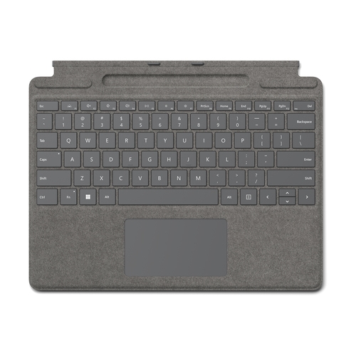 microsoft surface teclado type cover surface pro8/pro9 y prox plata