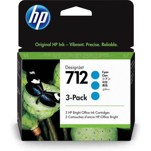 hp cartucho nº712 cian designjet t200 / t600 n 712 *pack 3*